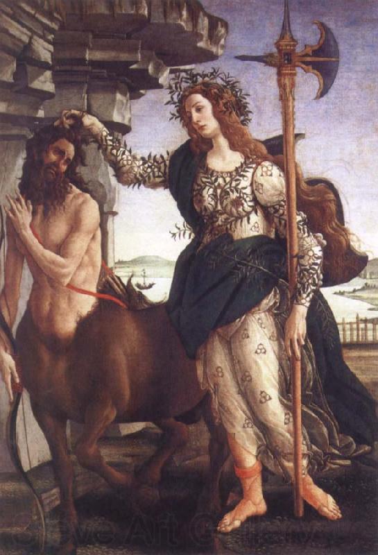 Sandro Botticelli Pallas and the Centaure